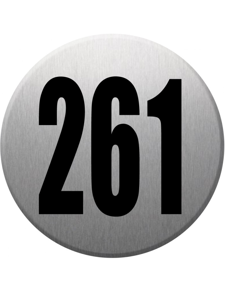 numéroderue261 - gris brossé 10x10cm - Sticker/autocollant numéroderue261 - gris brossé 10x10cm - Sticker/autocollant