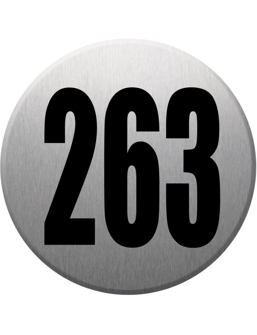 numéroderue263 - gris brossé 10x10cm - Sticker/autocollant numéroderue263 - gris brossé 10x10cm - Sticker/autocollant