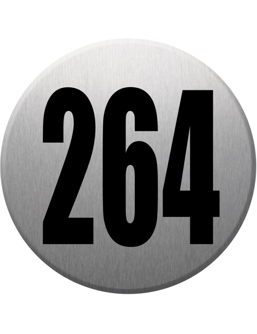 numéroderue264 - gris brossé 10x10cm - Sticker/autocollant numéroderue264 - gris brossé 10x10cm - Sticker/autocollant