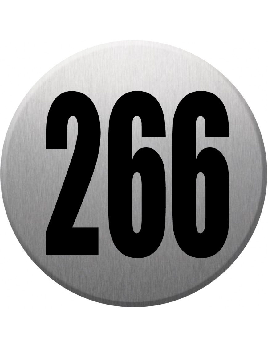 numéroderue266 - gris brossé 10x10cm - Sticker/autocollant numéroderue266 - gris brossé 10x10cm - Sticker/autocollant