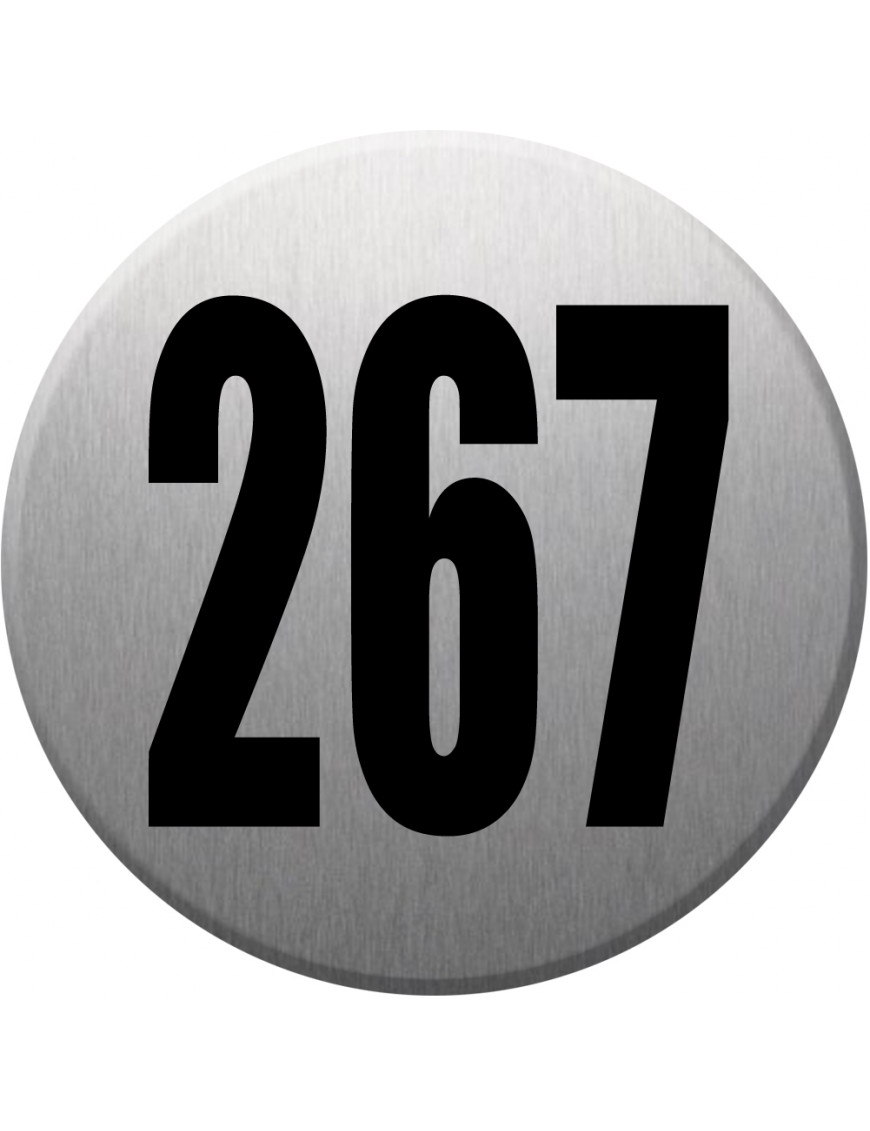 numéroderue267 - gris brossé 10x10cm - Sticker/autocollant numéroderue267 - gris brossé 10x10cm - Sticker/autocollant