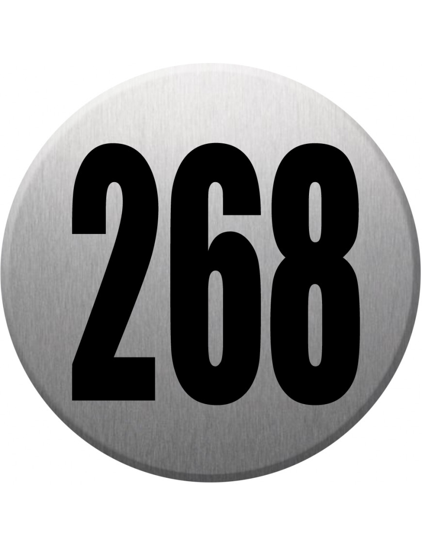 numéroderue268 - gris brossé 10x10cm - Sticker/autocollant numéroderue268 - gris brossé 10x10cm - Sticker/autocollant