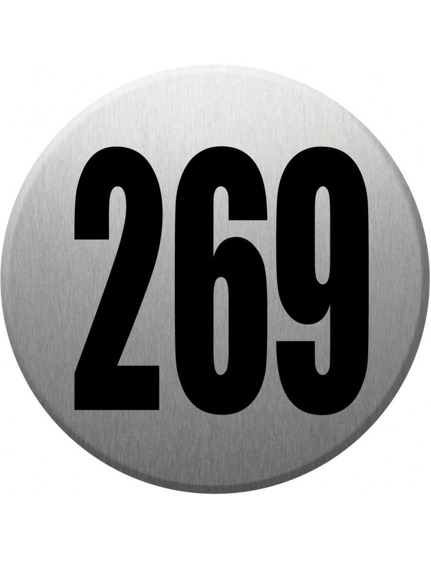 numéroderue269 - gris brossé 10x10cm - Sticker/autocollant numéroderue269 - gris brossé 10x10cm - Sticker/autocollant
