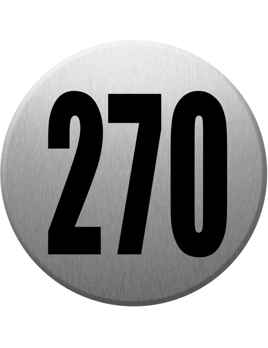 numéroderue270 - gris brossé 10x10cm - Sticker/autocollant numéroderue270 - gris brossé 10x10cm - Sticker/autocollant