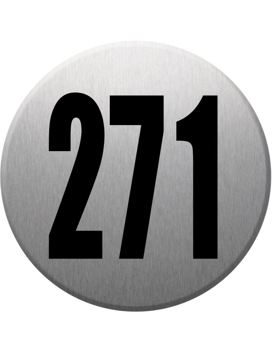 numéroderue271 - gris brossé 10x10cm - Sticker/autocollant numéroderue271 - gris brossé 10x10cm - Sticker/autocollant