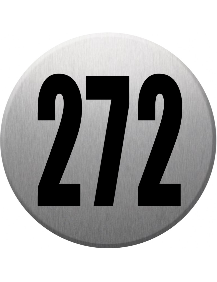 numéroderue272 - gris brossé 10x10cm - Sticker/autocollant numéroderue272 - gris brossé 10x10cm - Sticker/autocollant