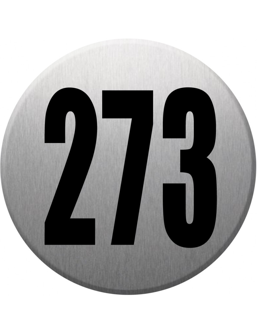 numéroderue273 - gris brossé 10x10cm - Sticker/autocollant numéroderue273 - gris brossé 10x10cm - Sticker/autocollant