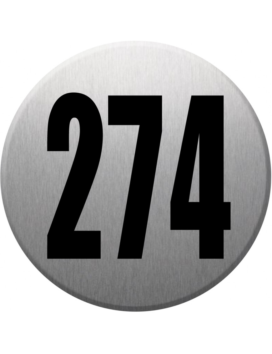 numéroderue274 - gris brossé 10x10cm - Sticker/autocollant numéroderue274 - gris brossé 10x10cm - Sticker/autocollant