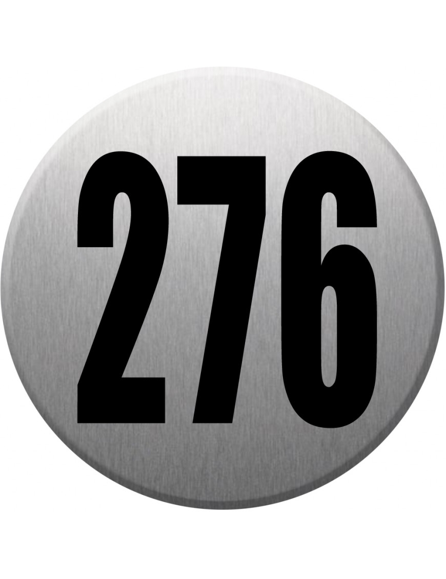 numéroderue276 - gris brossé 10x10cm - Sticker/autocollant numéroderue276 - gris brossé 10x10cm - Sticker/autocollant