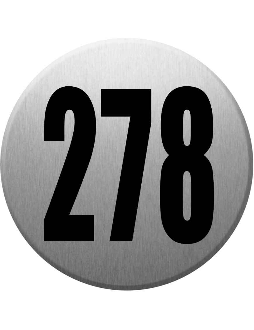 numéroderue278 - gris brossé 10x10cm - Sticker/autocollant numéroderue278 - gris brossé 10x10cm - Sticker/autocollant