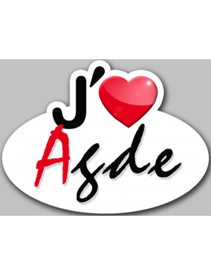 j'aime Agde (15x11cm) - Sticker/autocollant