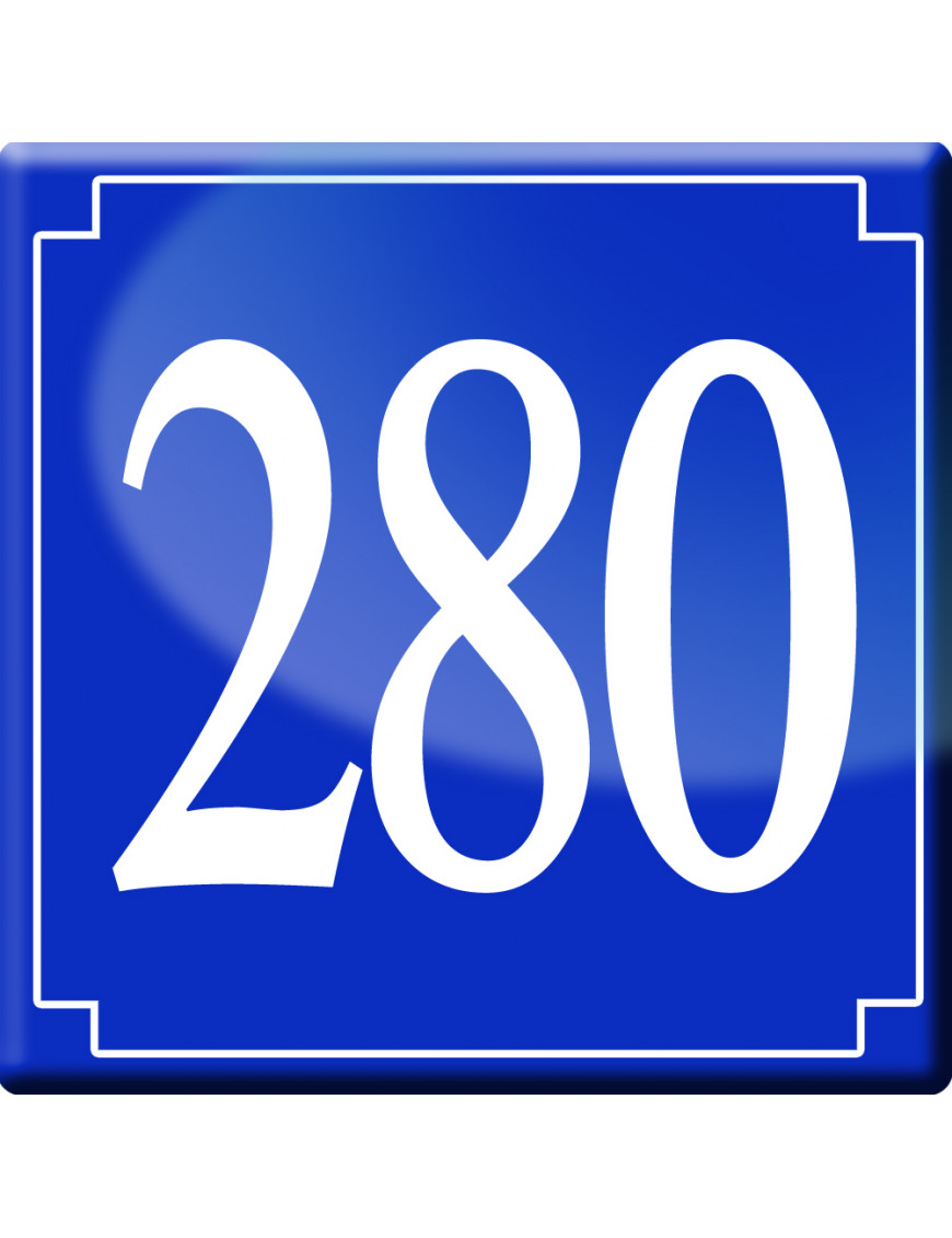 numéroderue280 - classique 10x10cm - Sticker/autocollant numéroderue280 - classique 10x10cm - Sticker/autocollant