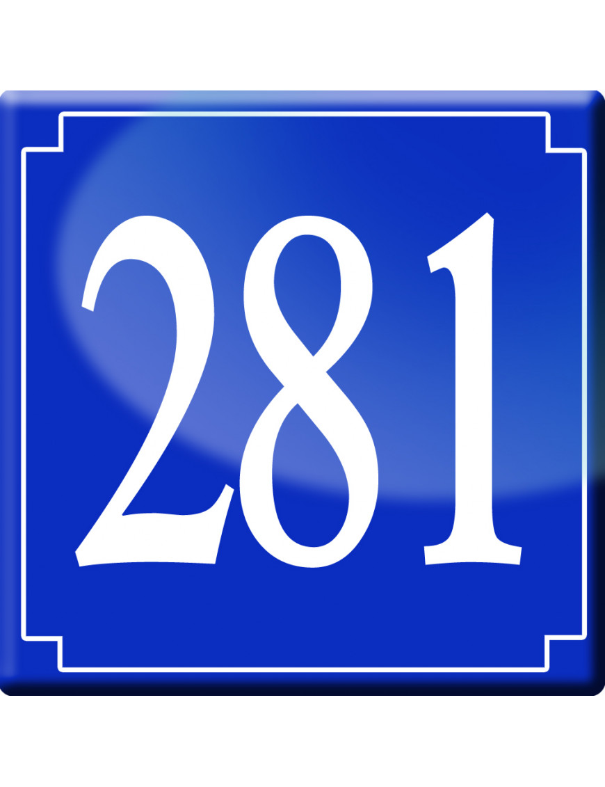 numéroderue281 - classique 10x10cm - Sticker/autocollant numéroderue281 - classique 10x10cm - Sticker/autocollant
