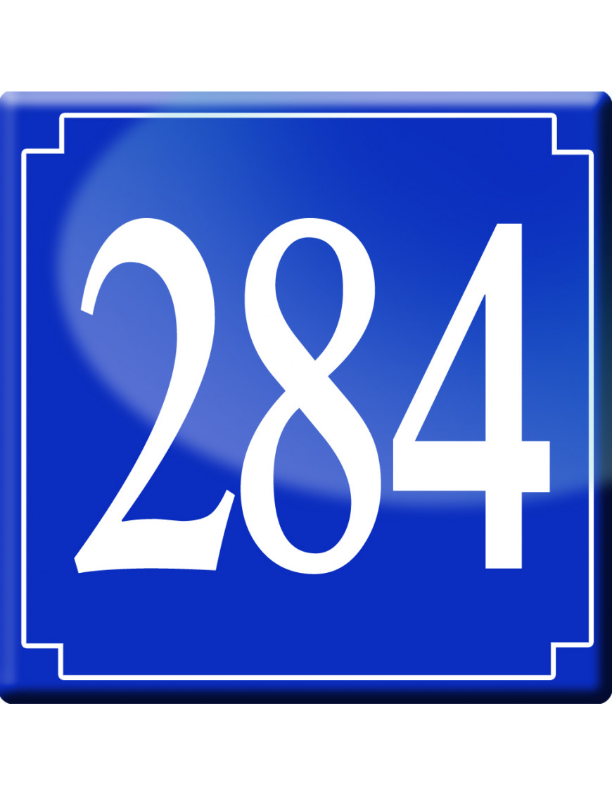 numéroderue284 - classique 10x10cm - Sticker/autocollant numéroderue284 - classique 10x10cm - Sticker/autocollant