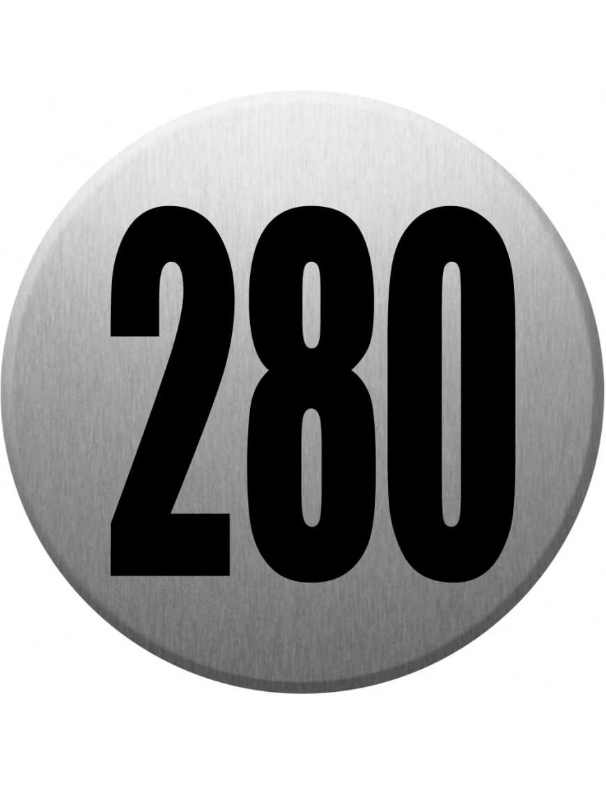 numéroderue280 - gris brossé 10x10cm - Sticker/autocollant numéroderue280 - gris brossé 10x10cm - Sticker/autocollant