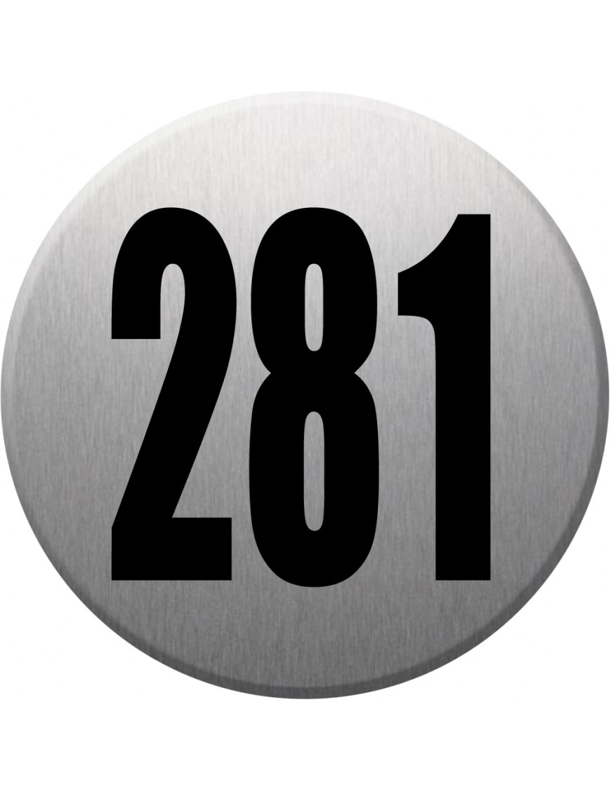 numéroderue281 - gris brossé 10x10cm - Sticker/autocollant numéroderue281 - gris brossé 10x10cm - Sticker/autocollant