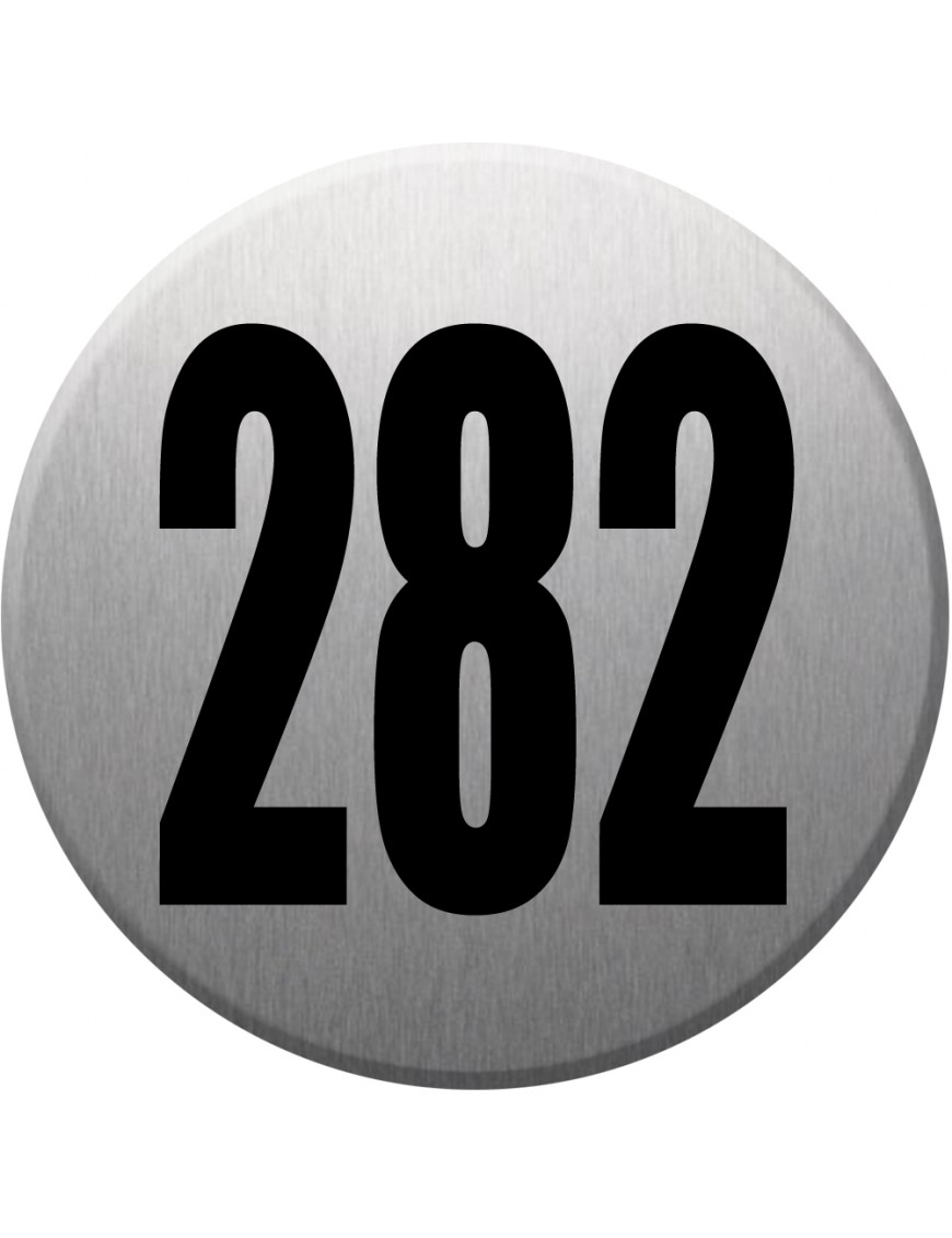 numéroderue282 - gris brossé 10x10cm - Sticker/autocollant numéroderue282 - gris brossé 10x10cm - Sticker/autocollant