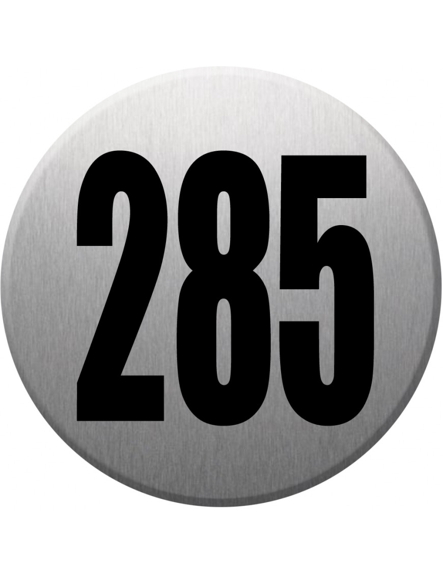 numéroderue285 - gris brossé 10x10cm - Sticker/autocollant numéroderue285 - gris brossé 10x10cm - Sticker/autocollant