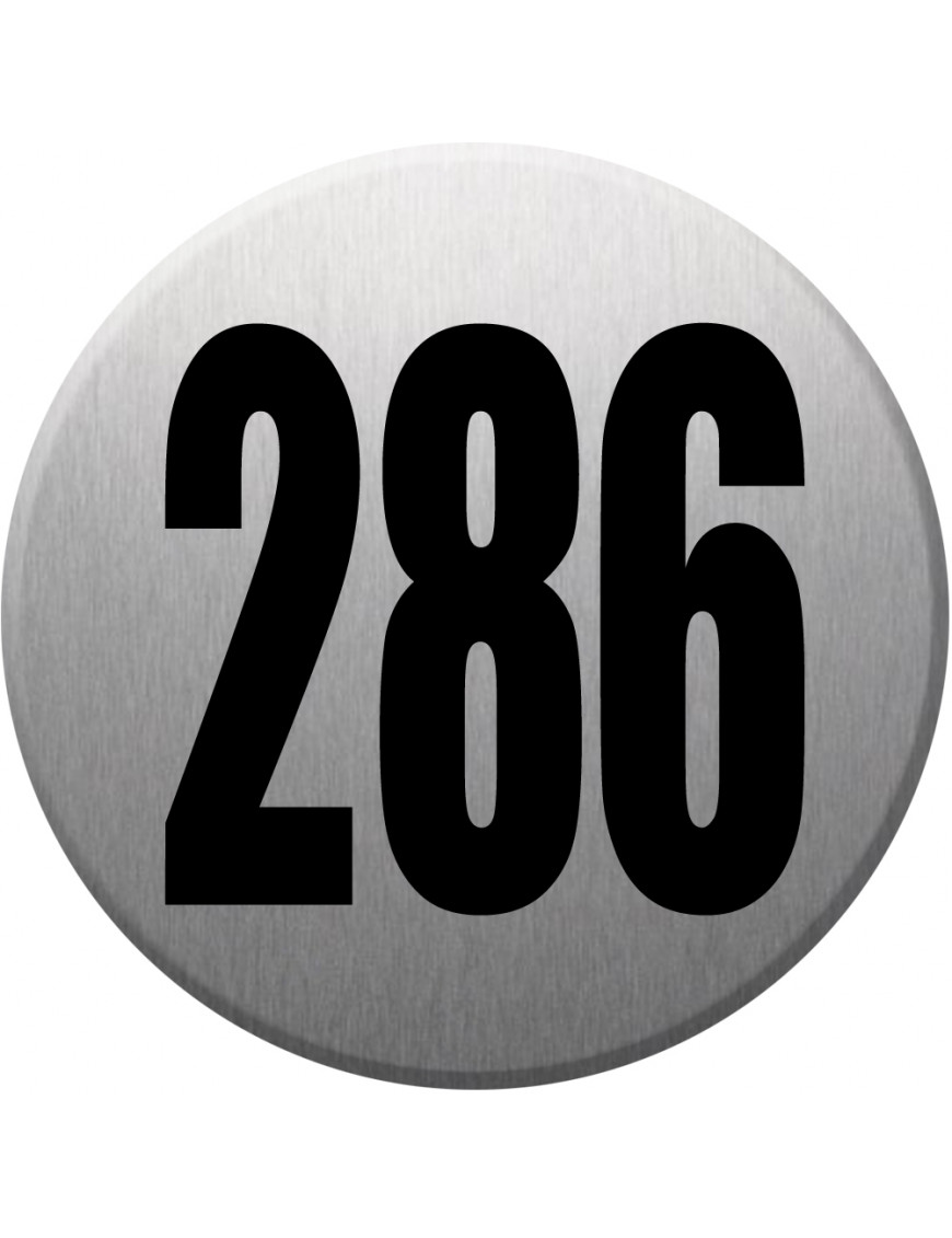 numéroderue286 - gris brossé 10x10cm - Sticker/autocollant numéroderue286 - gris brossé 10x10cm - Sticker/autocollant