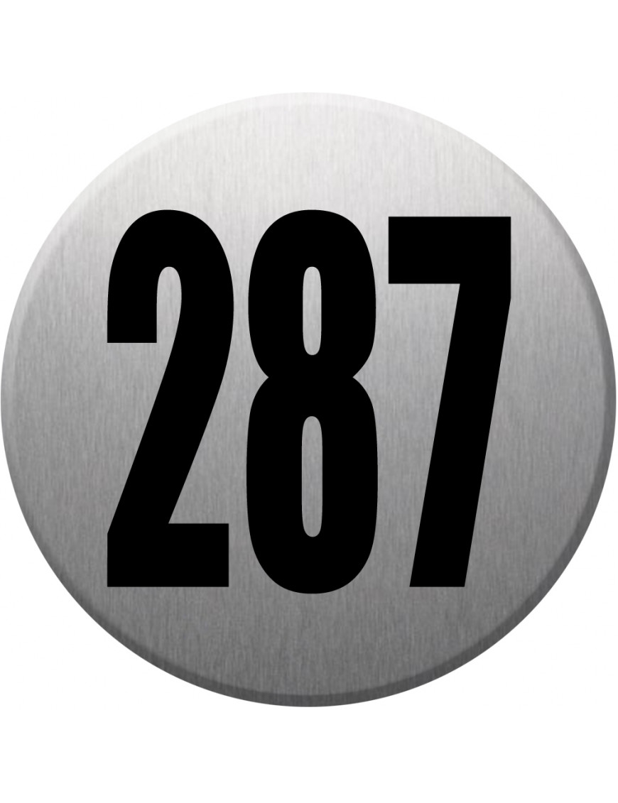 numéroderue287 - gris brossé 10x10cm - Sticker/autocollant numéroderue287 - gris brossé 10x10cm - Sticker/autocollant