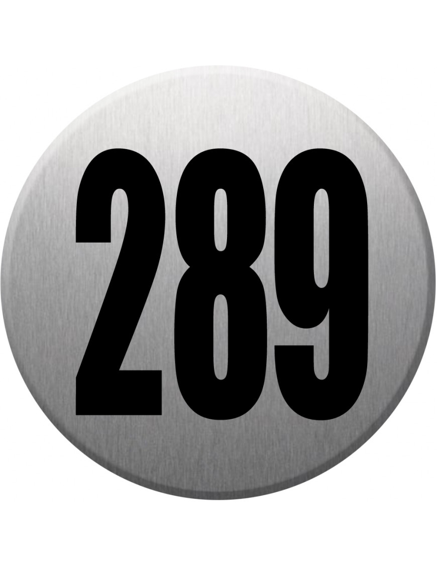numéroderue289 - gris brossé 10x10cm - Sticker/autocollant numéroderue289 - gris brossé 10x10cm - Sticker/autocollant