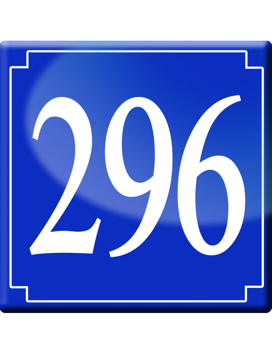 numéroderue296 - classique 10x10cm - Sticker/autocollant numéroderue296 - classique 10x10cm - Sticker/autocollant