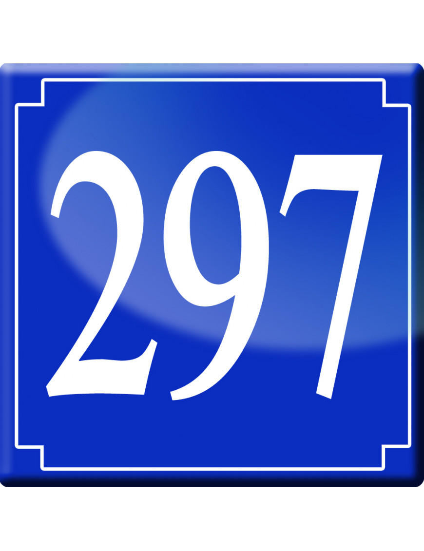 numéroderue297 - classique 10x10cm - Sticker/autocollant numéroderue297 - classique 10x10cm - Sticker/autocollant