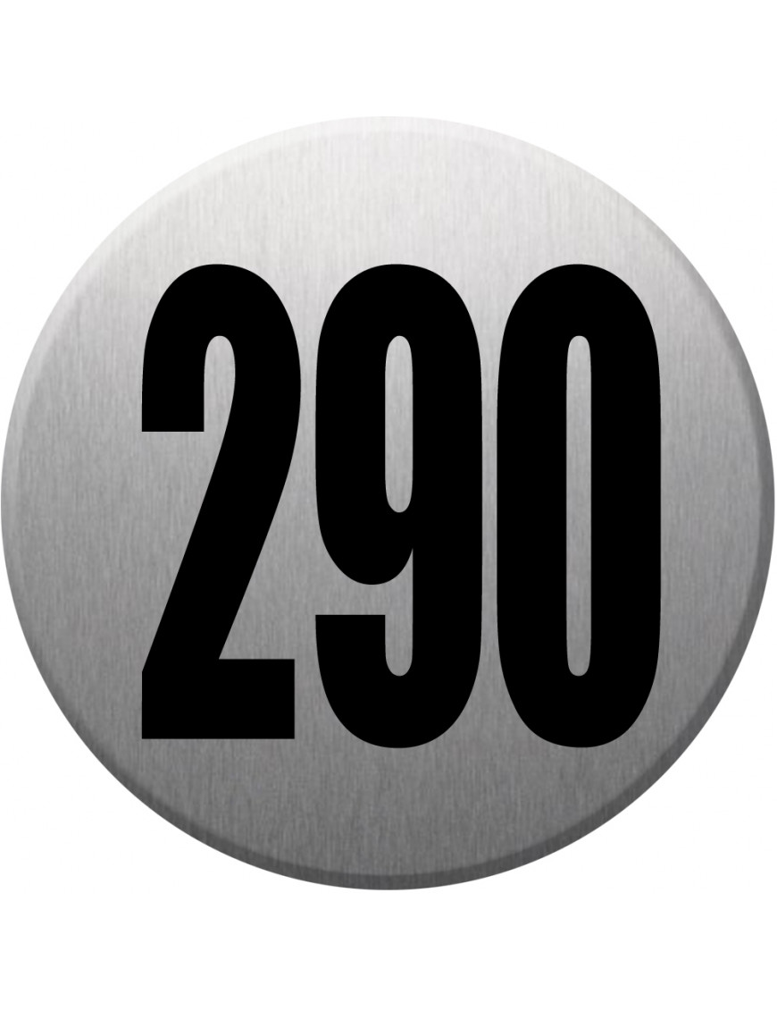 numéroderue290 - gris brossé 10x10cm - Sticker/autocollant numéroderue290 - gris brossé 10x10cm - Sticker/autocollant