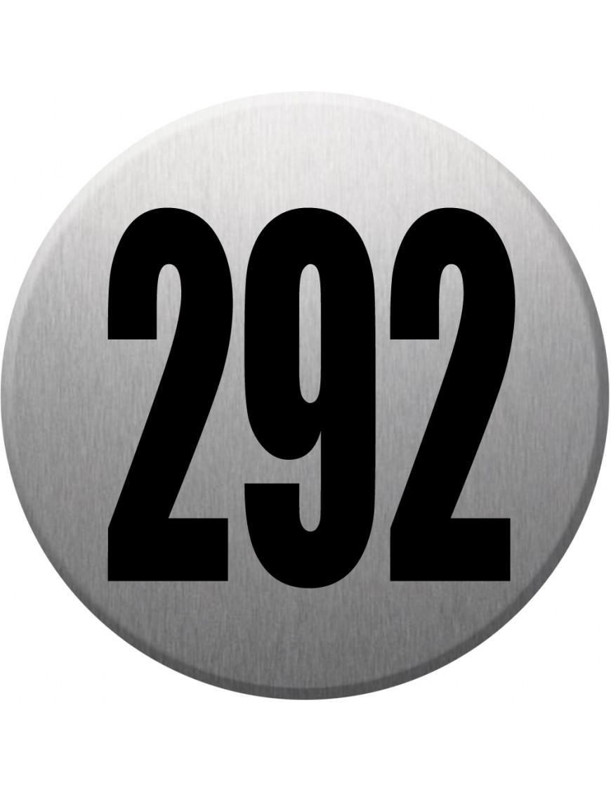 numéroderue292 - gris brossé 10x10cm - Sticker/autocollant numéroderue292 - gris brossé 10x10cm - Sticker/autocollant