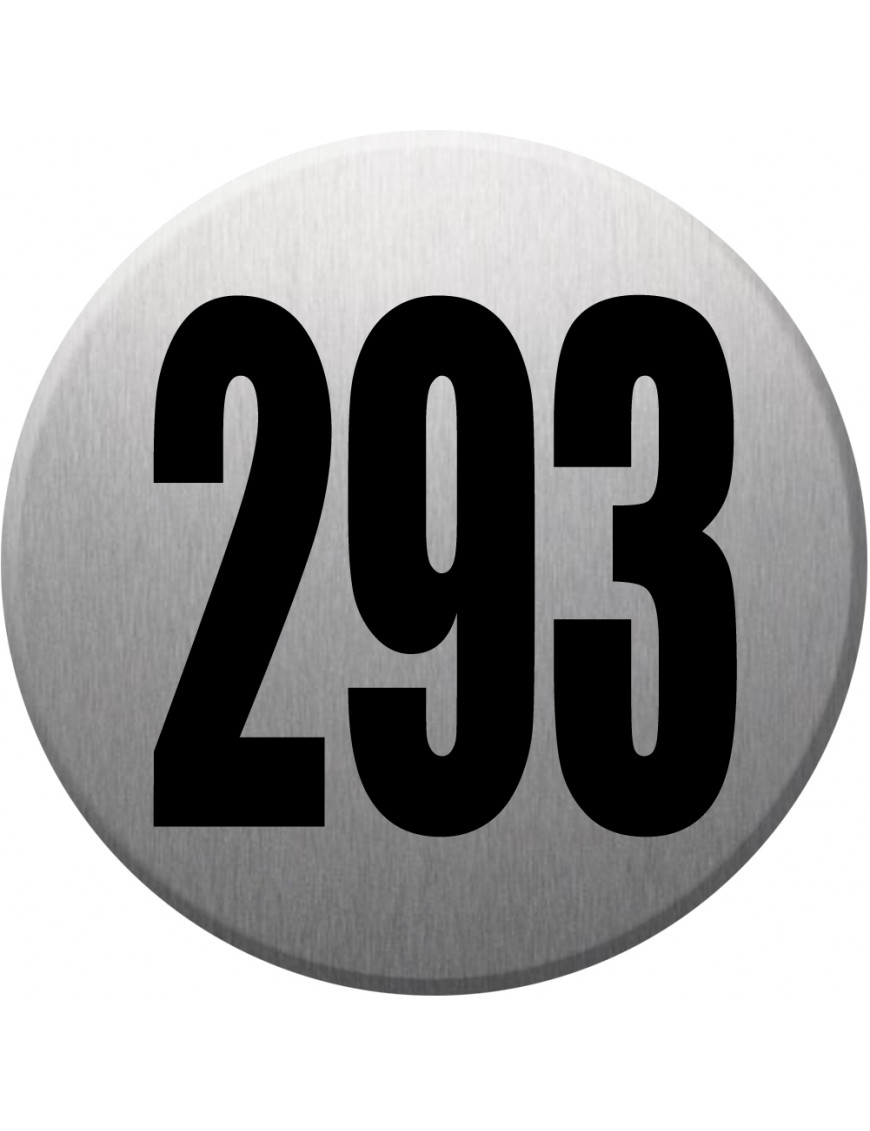 numéroderue293 - gris brossé 10x10cm - Sticker/autocollant numéroderue293 - gris brossé 10x10cm - Sticker/autocollant