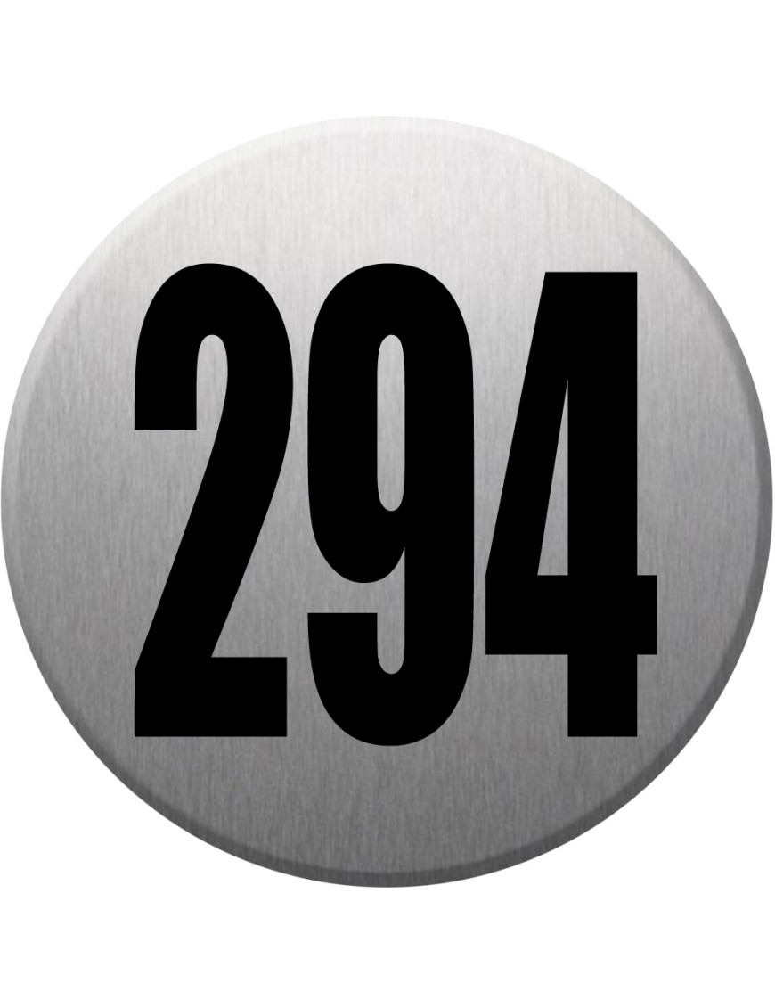 numéroderue294 - gris brossé 10x10cm - Sticker/autocollant numéroderue294 - gris brossé 10x10cm - Sticker/autocollant