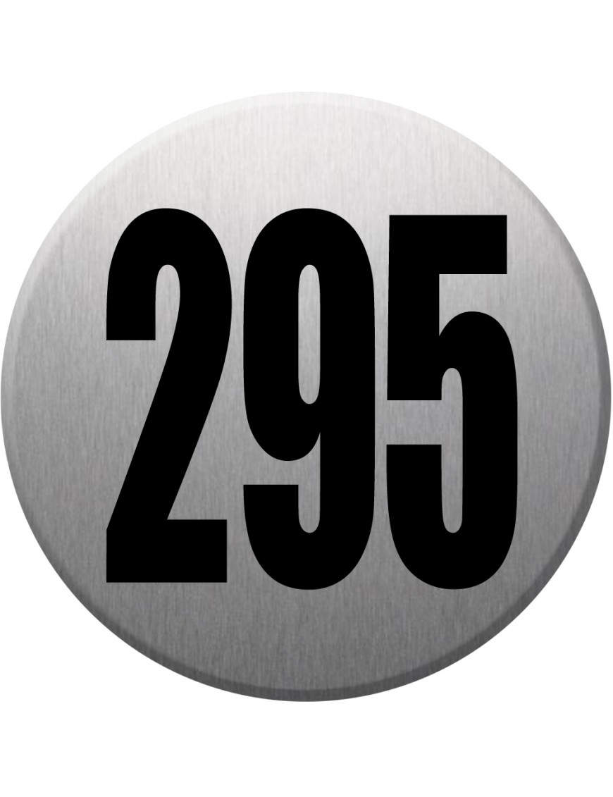 numéroderue295 - gris brossé 10x10cm - Sticker/autocollant numéroderue295 - gris brossé 10x10cm - Sticker/autocollant