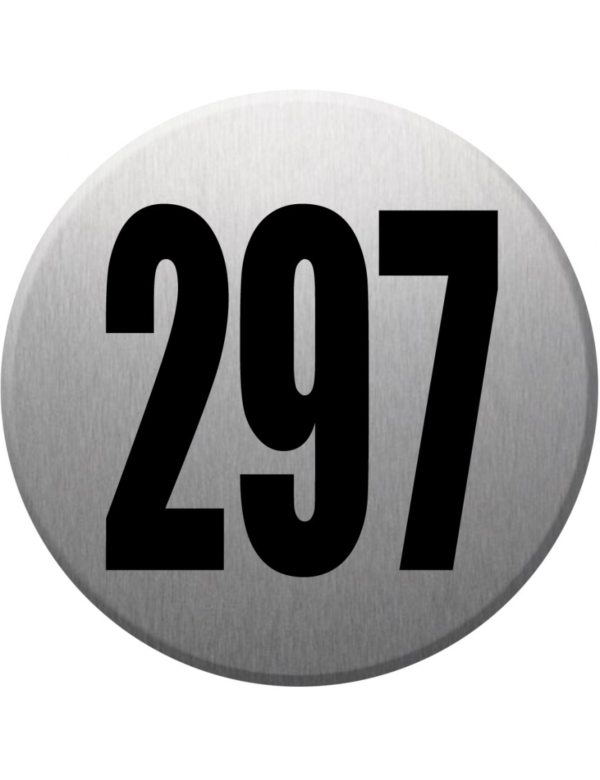 numéroderue297 - gris brossé 10x10cm - Sticker/autocollant numéroderue297 - gris brossé 10x10cm - Sticker/autocollant