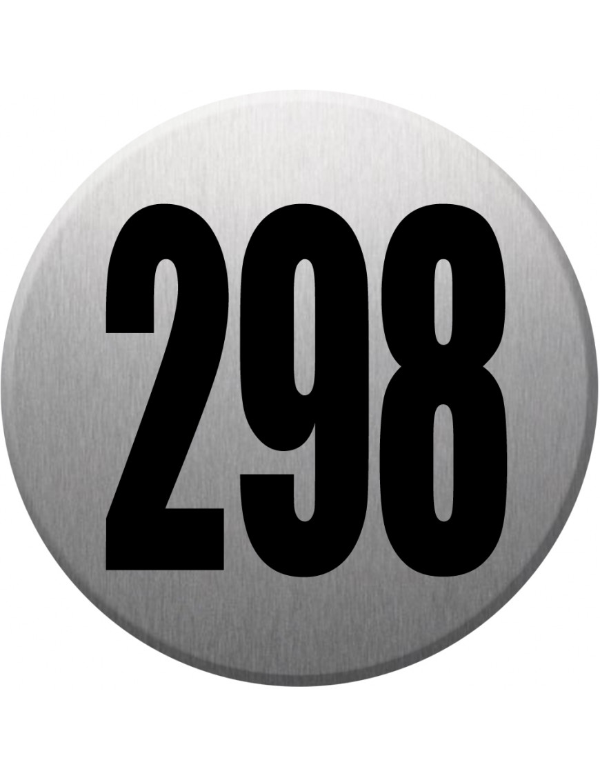 numéroderue298 - gris brossé 10x10cm - Sticker/autocollant numéroderue298 - gris brossé 10x10cm - Sticker/autocollant