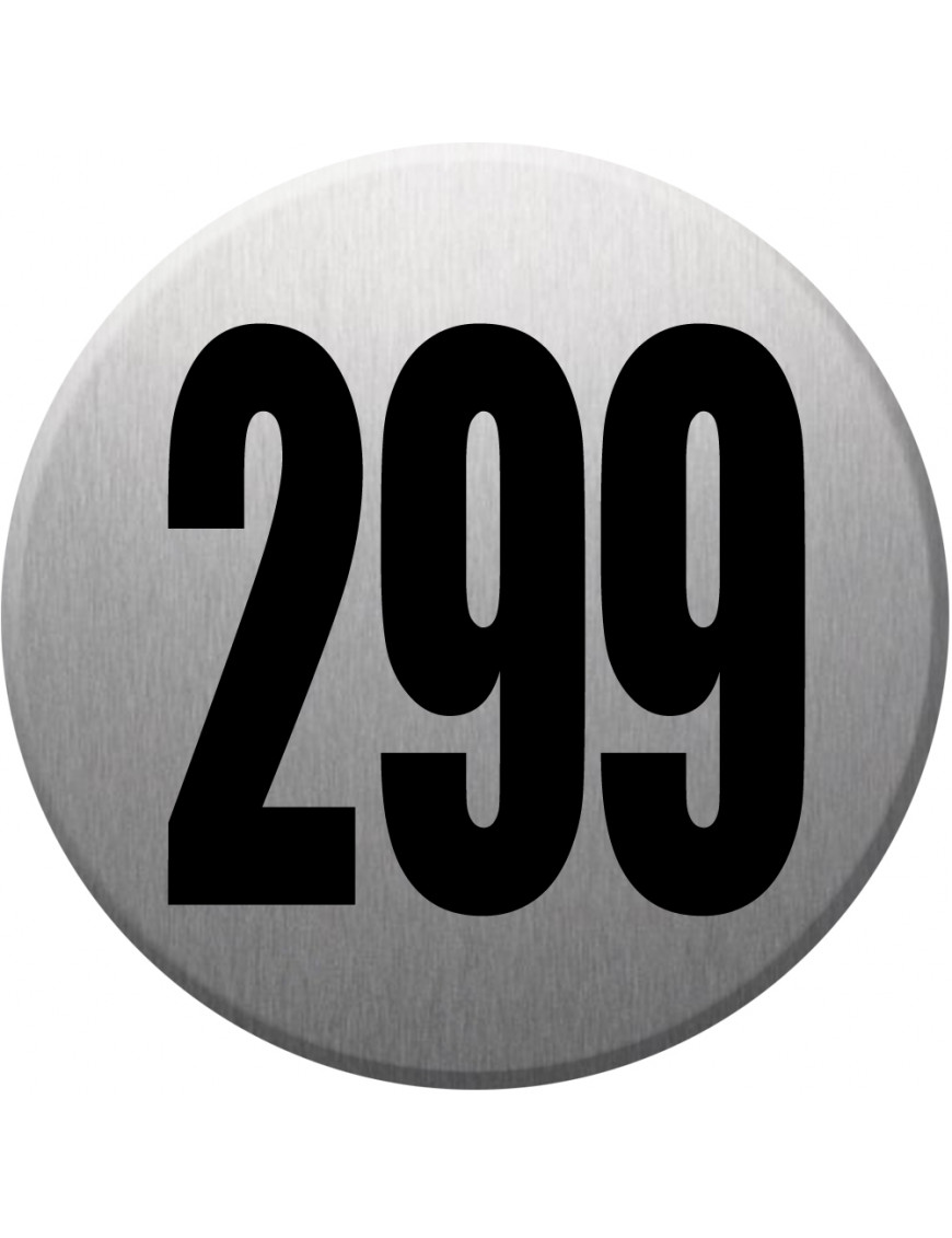 numéroderue299 - gris brossé 10x10cm - Sticker/autocollant numéroderue299 - gris brossé 10x10cm - Sticker/autocollant
