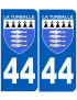 immatriculation 44 La Turballe - Sticker/autocollant