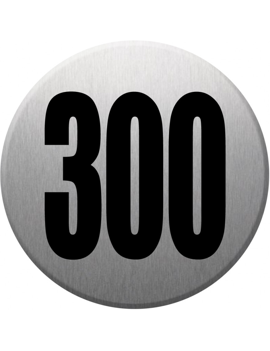 numéroderue300 - gris brossé 10x10cm - Sticker/autocollant numéroderue300 - gris brossé 10x10cm - Sticker/autocollant