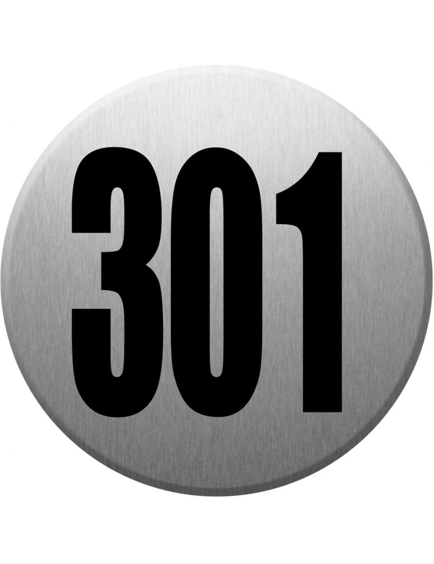 numéroderue301 - gris brossé 10x10cm - Sticker/autocollant numéroderue301 - gris brossé 10x10cm - Sticker/autocollant