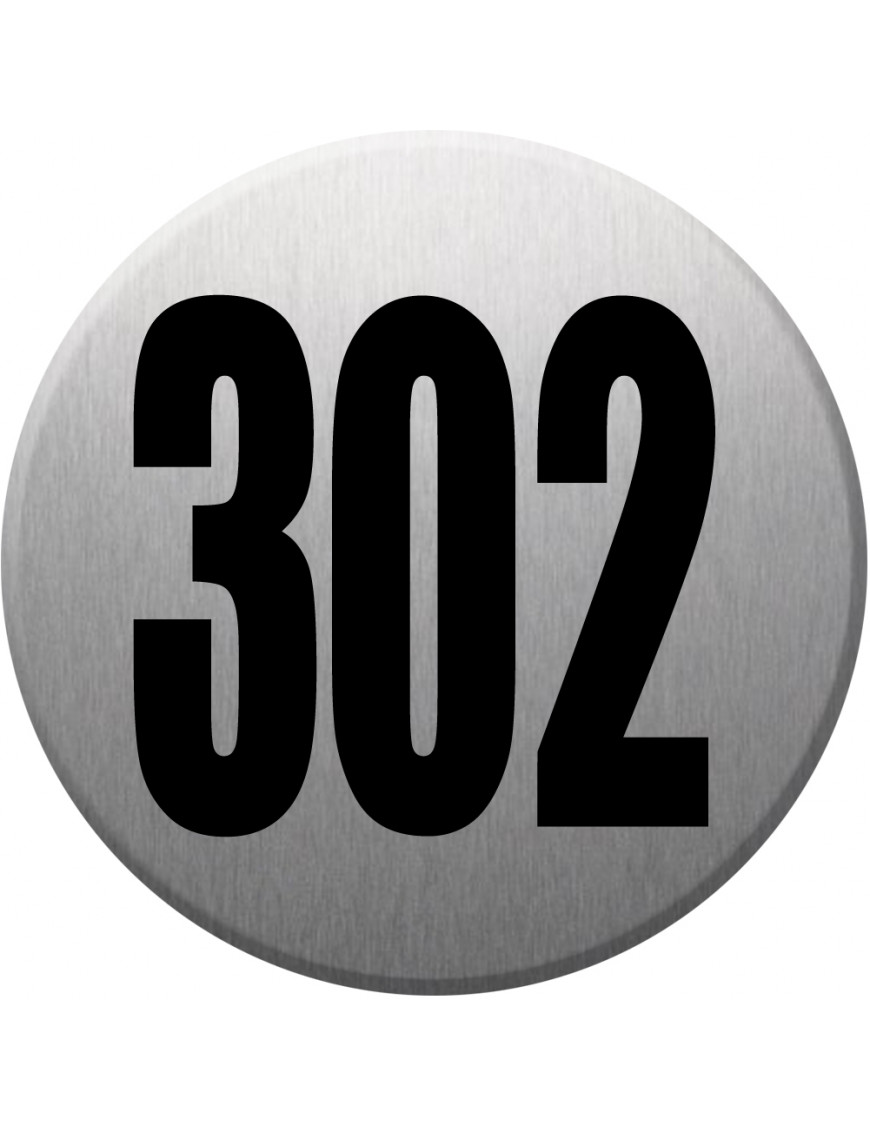 numéroderue302 - gris brossé 10x10cm - Sticker/autocollant numéroderue302 - gris brossé 10x10cm - Sticker/autocollant