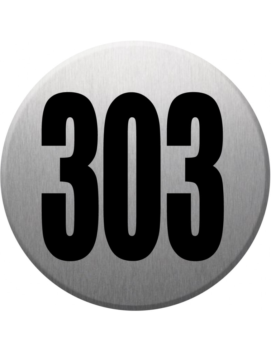 numéroderue303 - gris brossé 10x10cm - Sticker/autocollant numéroderue303 - gris brossé 10x10cm - Sticker/autocollant