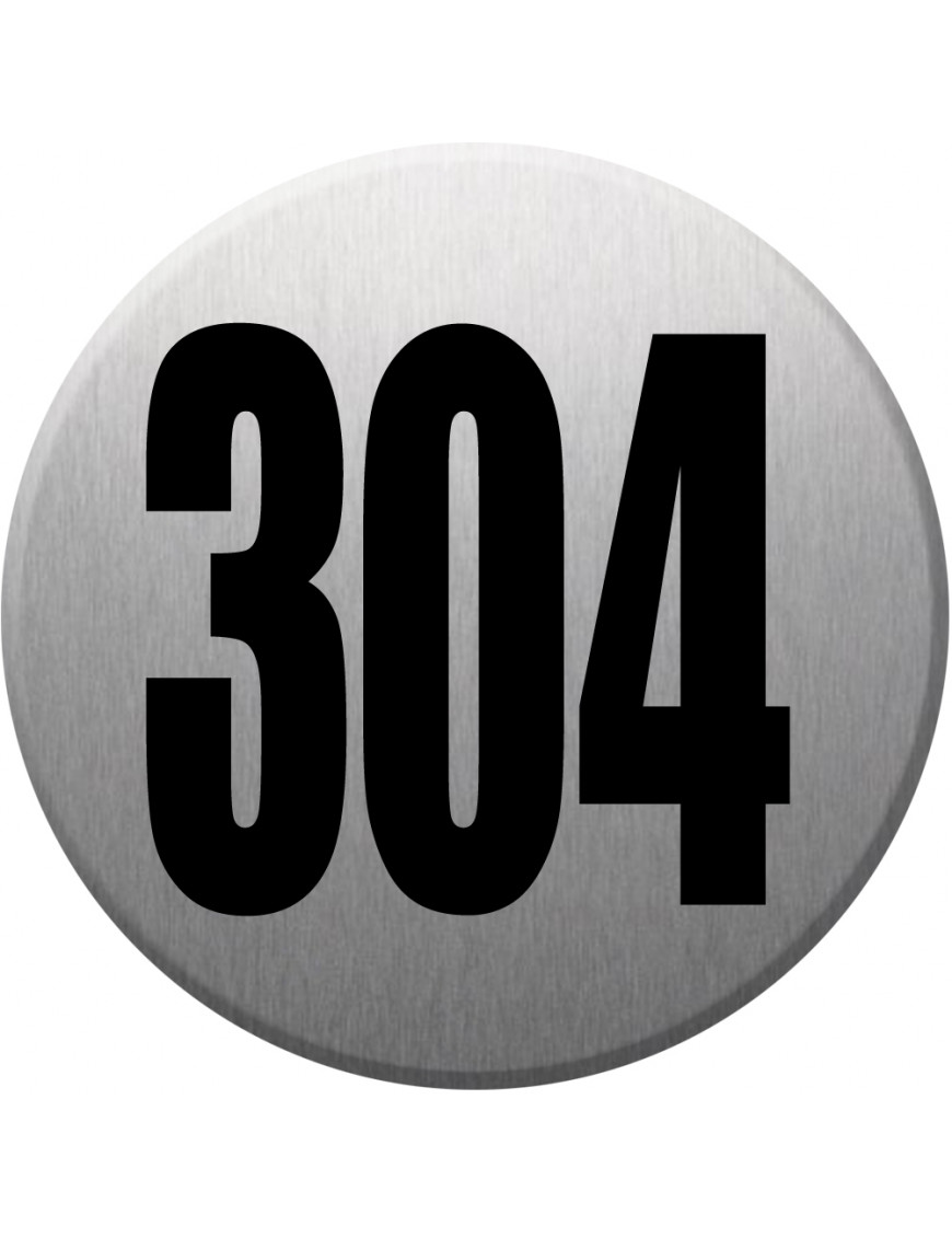 numéroderue304 - gris brossé 10x10cm - Sticker/autocollant numéroderue304 - gris brossé 10x10cm - Sticker/autocollant