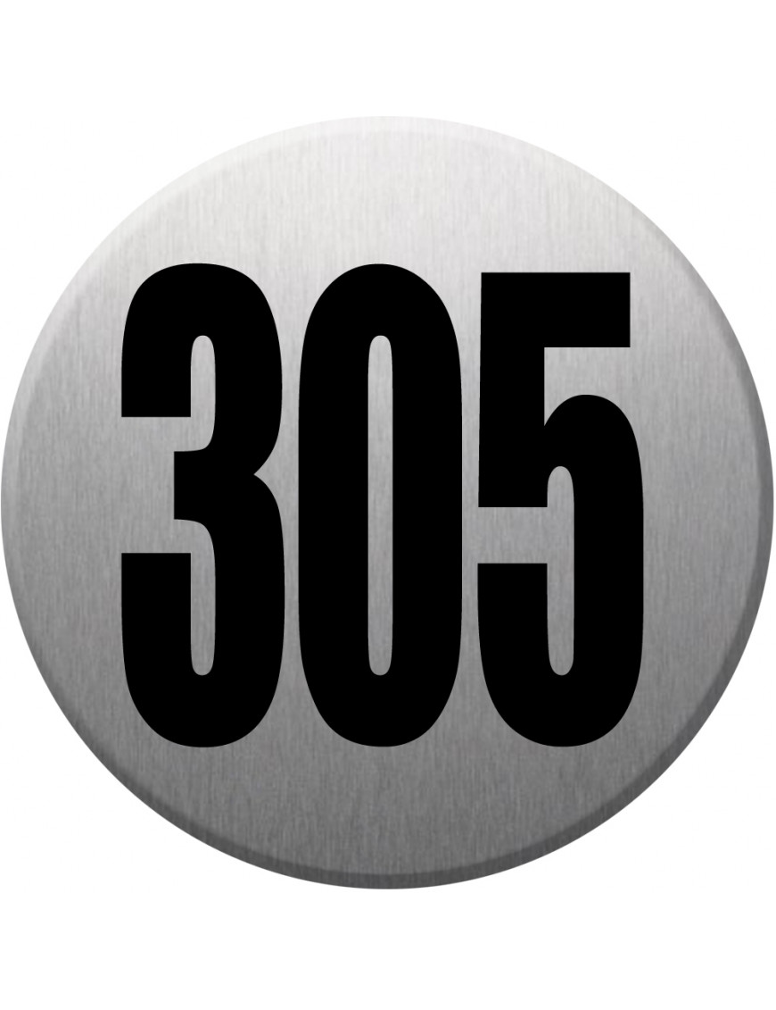 numéroderue305 - gris brossé 10x10cm - Sticker/autocollant numéroderue305 - gris brossé 10x10cm - Sticker/autocollant