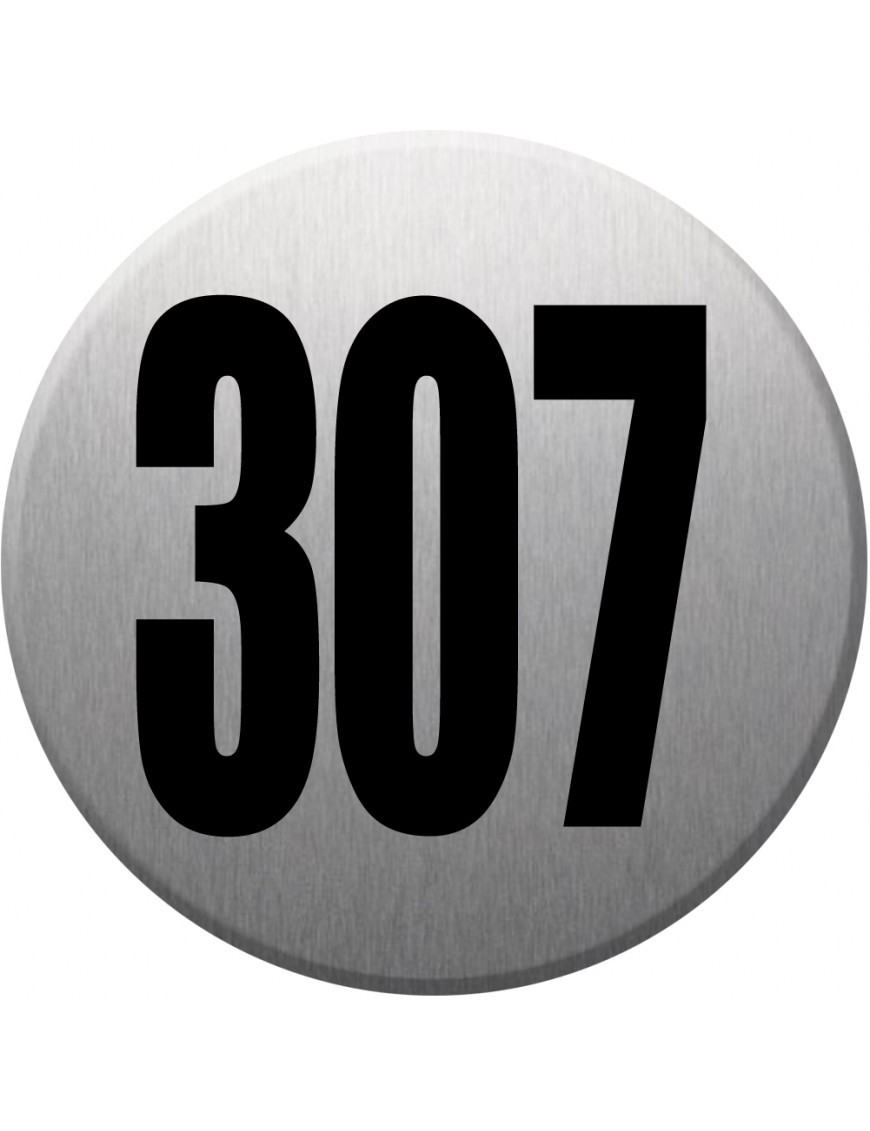 numéroderue307 - gris brossé 10x10cm - Sticker/autocollant numéroderue307 - gris brossé 10x10cm - Sticker/autocollant