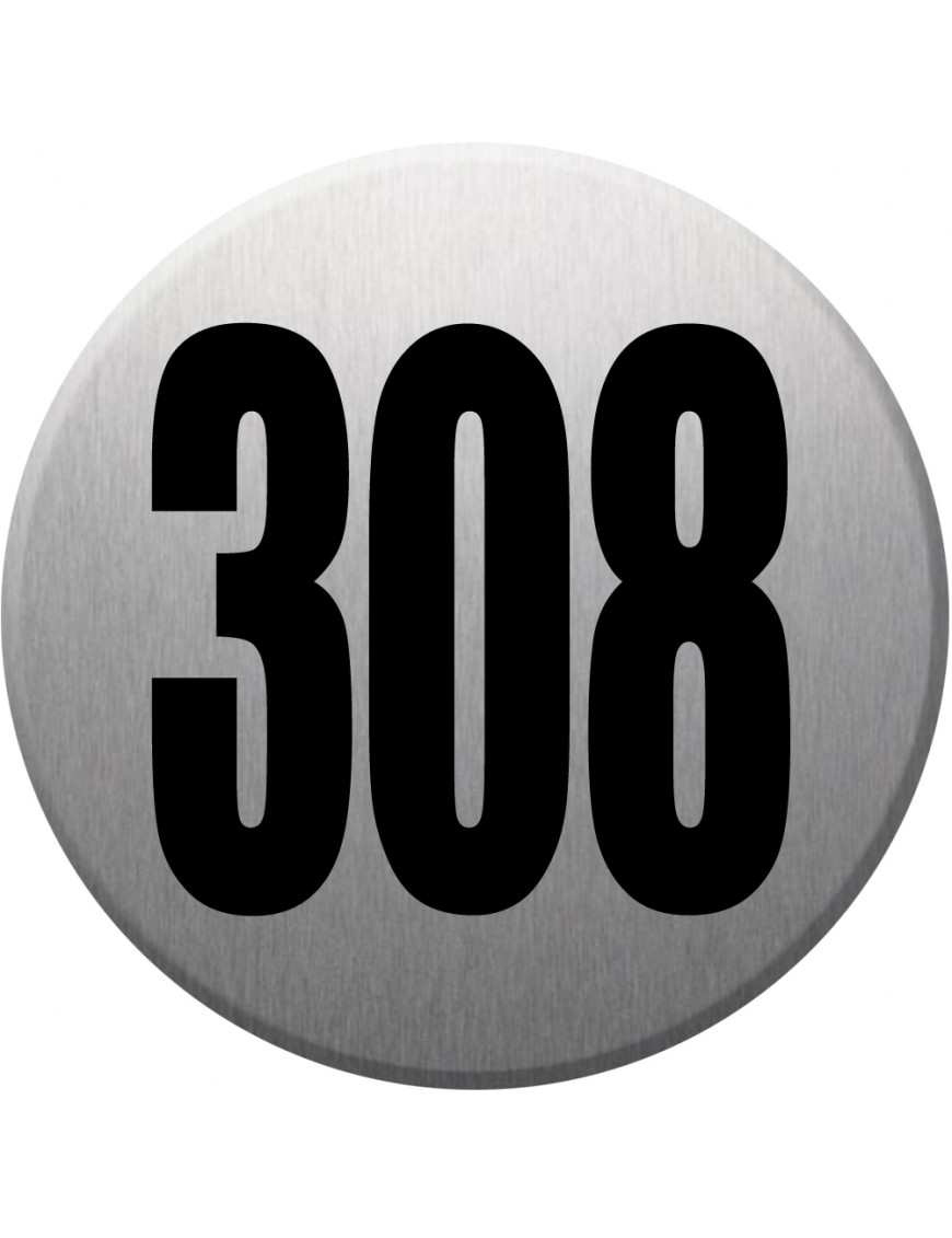 numéroderue308 - gris brossé 10x10cm - Sticker/autocollant numéroderue308 - gris brossé 10x10cm - Sticker/autocollant