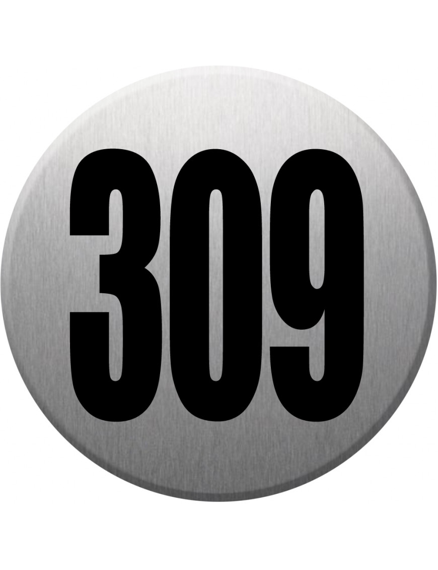 numéroderue309 - gris brossé 10x10cm - Sticker/autocollant numéroderue309 - gris brossé 10x10cm - Sticker/autocollant