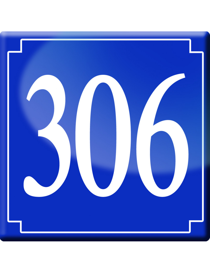 numéroderue306 - classique 10x10cm - Sticker/autocollant numéroderue306 - classique 10x10cm - Sticker/autocollant