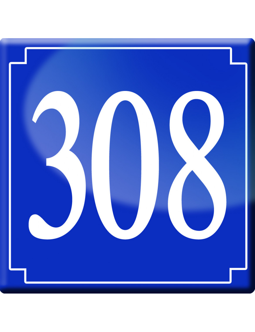 numéroderue308 - classique 10x10cm - Sticker/autocollant numéroderue308 - classique 10x10cm - Sticker/autocollant