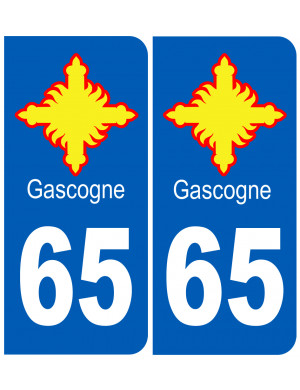 immatriculation Gascogne 65 Hautes-Pyrénées - Sticker/autocollant
