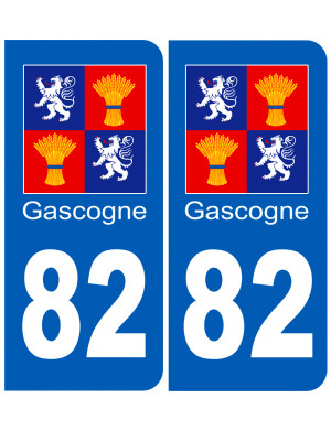 immatriculation Gascogne82 Tarn-et-Garonne - Sticker/autocollant