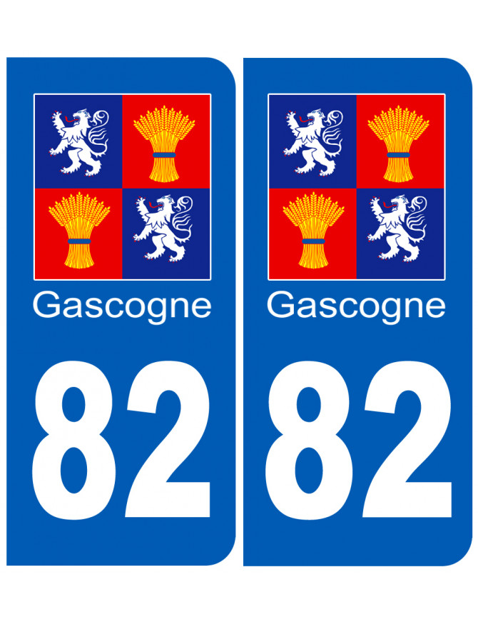 immatriculation Gascogne82 Tarn-et-Garonne - Sticker/autocollant